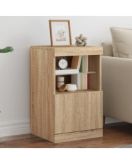 Buffet avec lumières LED chêne sonoma 41x37x67 cm | Mobilier & Déco