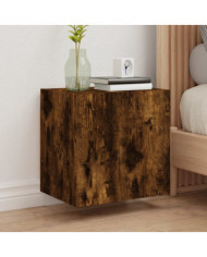 Meubles TV muraux 2 pcs chêne fumé 40,5x30x40cm bois ingénierie | Mobilier & Déco