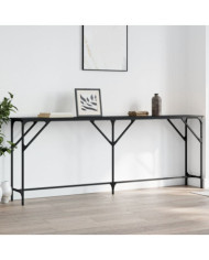 Table console noir 200x29x75 cm bois d'ingénierie | Mobilier & Déco