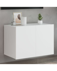 Meuble TV mural avec lumières LED blanc 60x35x41 cm | Mobilier & Déco
