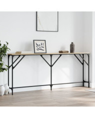 Table console chêne sonoma 180x23x75 cm bois d'ingénierie | Mobilier & Déco