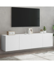 Meubles TV muraux 2 pcs blanc 80x30x41 cm | Mobilier & Déco