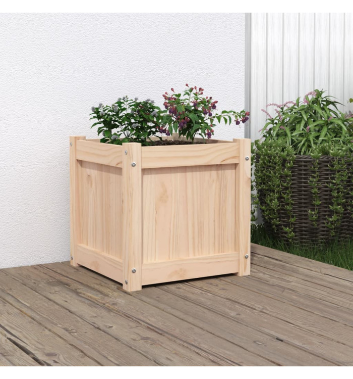 Jardinière 40x40x40 cm bois de pin massif | Mobilier & Déco
