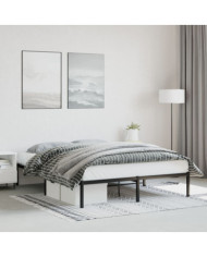 Cadre de lit métal sans matelas noir 160x200 cm | Mobilier & Déco