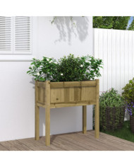 Jardinière avec pieds 70x31x70 cm bois de pin imprégné | Mobilier & Déco