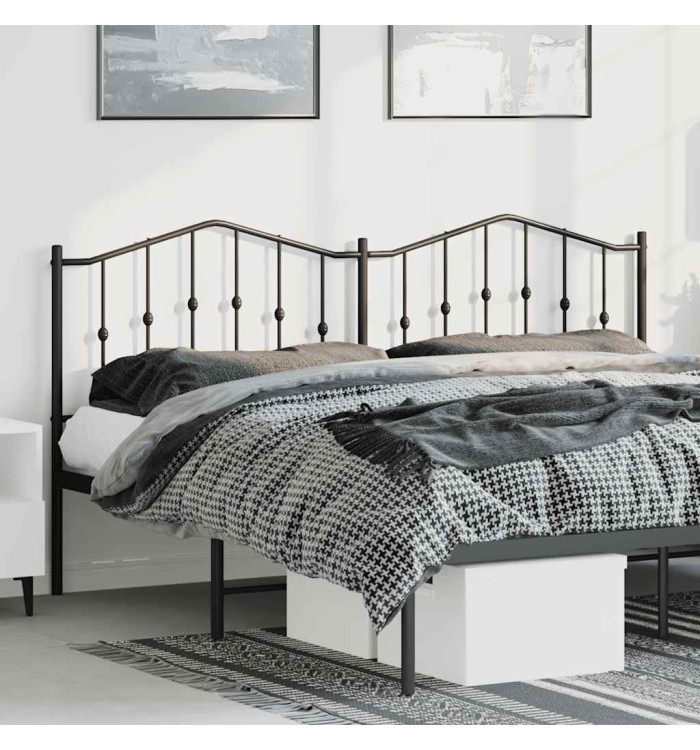 Tête de lit métal noir 180 cm | Mobilier & Déco