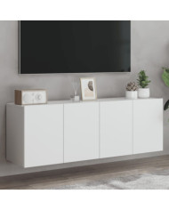 Meubles TV muraux 2 pcs blanc 60x30x41 cm | Mobilier & Déco