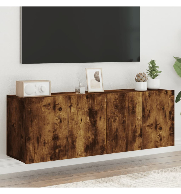 Meubles TV muraux 2 pcs chêne fumé 60x30x41 cm | Mobilier & Déco