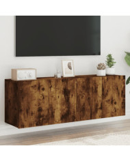 Meubles TV muraux 2 pcs chêne fumé 60x30x41 cm | Mobilier & Déco