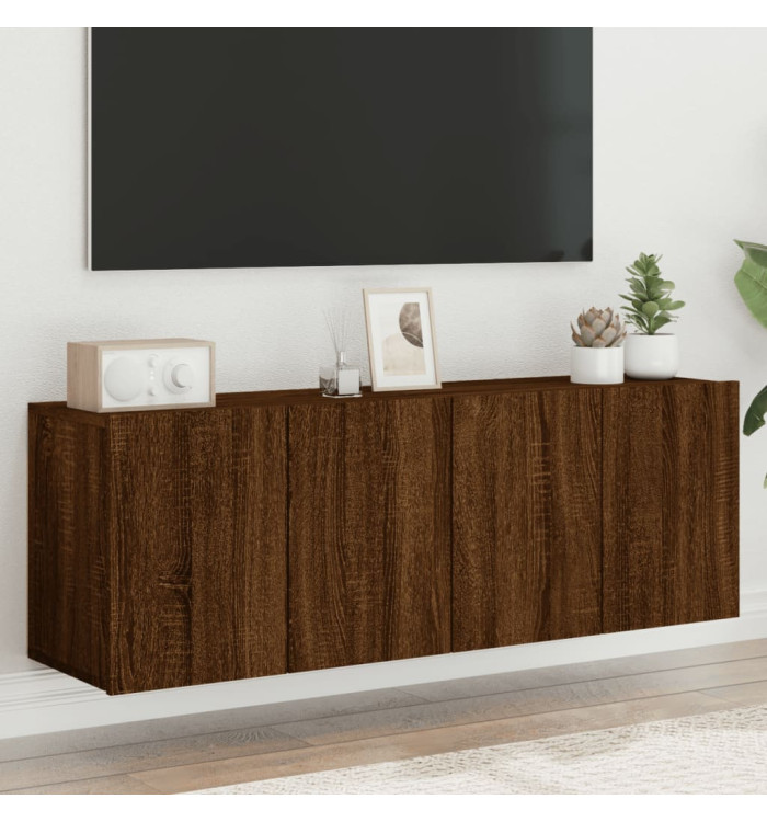 Meubles TV muraux 2 pcs chêne marron 60x30x41 cm | Mobilier & Déco