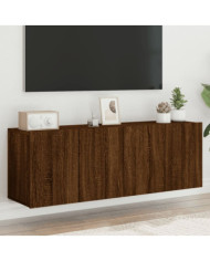 Meubles TV muraux 2 pcs chêne marron 60x30x41 cm | Mobilier & Déco