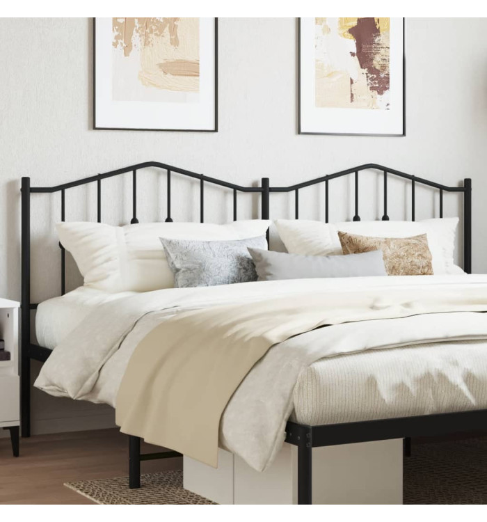 Tête de lit métal noir 200 cm | Mobilier & Déco