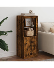 Buffet avec lumières LED chêne fumé 41x37x100 cm | Mobilier & Déco