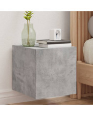 Meuble TV mural avec lumières LED gris béton 30,5x35x30 cm | Mobilier & Déco