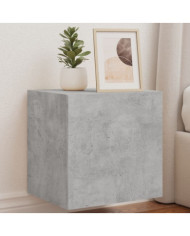 Meubles TV muraux et lumières LED 2pcs gris béton 40,5x35x40 cm | Mobilier & Déco