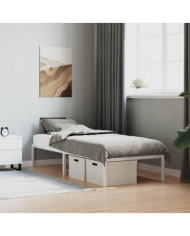 Cadre de lit métal blanc 80x200 cm | Mobilier & Déco