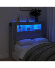 Tête de lit à LED sonoma gris 120x18,5x103,5 cm bois ingénierie | Mobilier & Déco