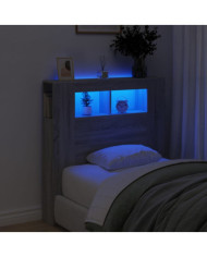 Tête de lit à LED sonoma gris 100x18,5x103,5 cm bois ingénierie | Mobilier & Déco