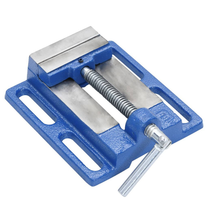 Étau pour perceuse à colonne bleu 76 mm fonte | Mobilier & Déco