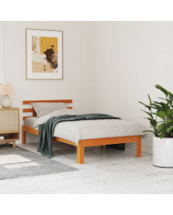 Cadre de lit sans matelas cire marron 90x190 cm bois pin massif | Mobilier & Déco