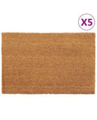 Tapis de porte 5 pcs naturel 40x60 cm fibre de coco touffeté | Mobilier & Déco