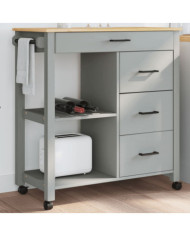 Chariot de cuisine MONZA 84x40x90 cm bois massif de pin | Mobilier & Déco