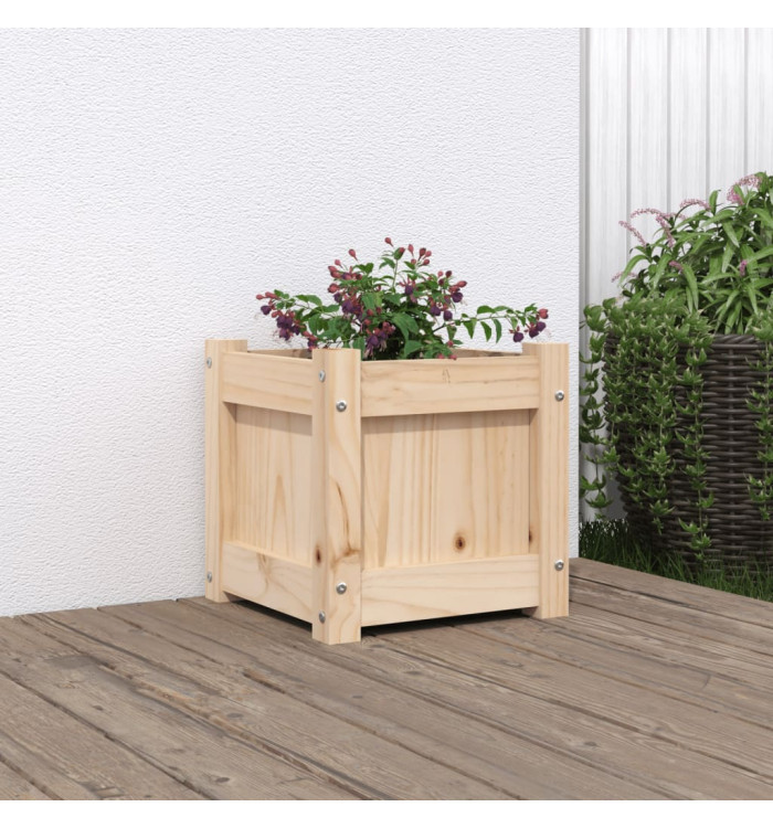 Jardinière 31x31x31 cm bois de pin massif | Mobilier & Déco
