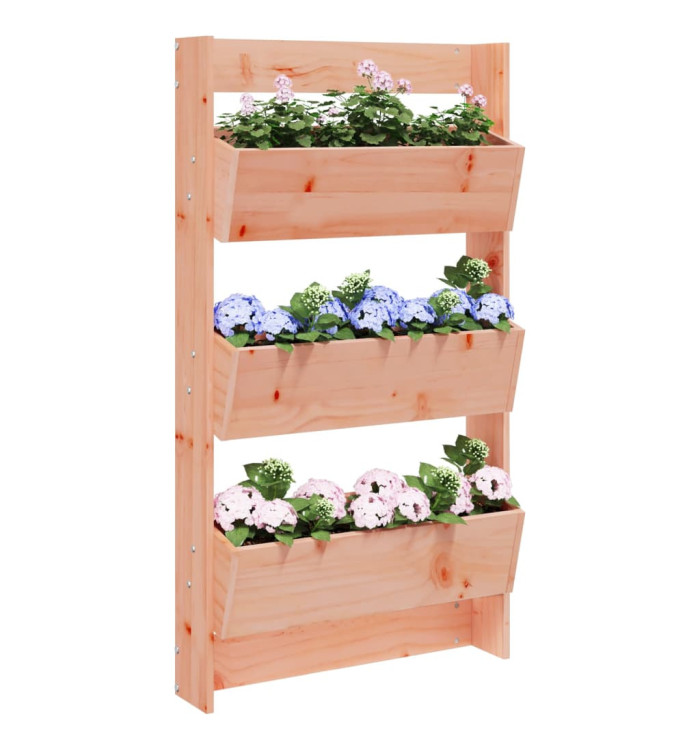 Jardinière murale 3 niveaux 60x18,5x110 cm bois douglas massif | Mobilier & Déco
