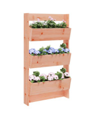 Jardinière murale 3 niveaux 60x18,5x110 cm bois douglas massif | Mobilier & Déco
