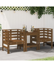Chaises de jardin lot de 2 marron miel 61,5x53x71 cm pin massif | Mobilier & Déco