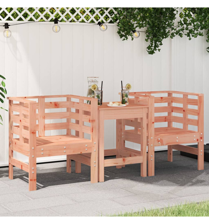 Chaises de jardin lot de 2 61,5x53x71 cm bois massif de douglas | Mobilier & Déco
