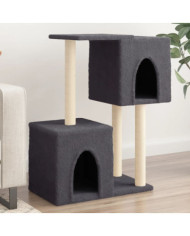 Arbre à chat avec griffoirs en sisal Gris foncé 86 cm | Mobilier & Déco