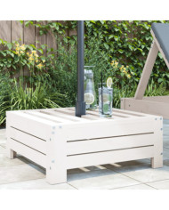 Couvercle de base de parasol blanc bois massif de pin | Mobilier & Déco