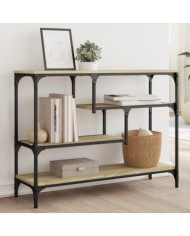 Table console chêne sonoma 100x30x75 cm bois d'ingénierie | Mobilier & Déco