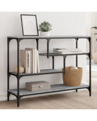Table console sonoma gris 100x30x75 cm bois d'ingénierie | Mobilier & Déco