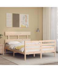 Cadre de lit sans matelas 140x190 cm bois massif | Mobilier & Déco