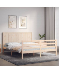 Cadre de lit sans matelas bois massif | Mobilier & Déco