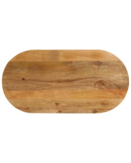 Dessus de table 140x50x2,5 cm ovale bois massif de manguier | Mobilier & Déco