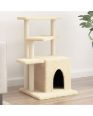 Arbre à chat avec griffoirs en sisal crème 83,5 cm | Mobilier & Déco