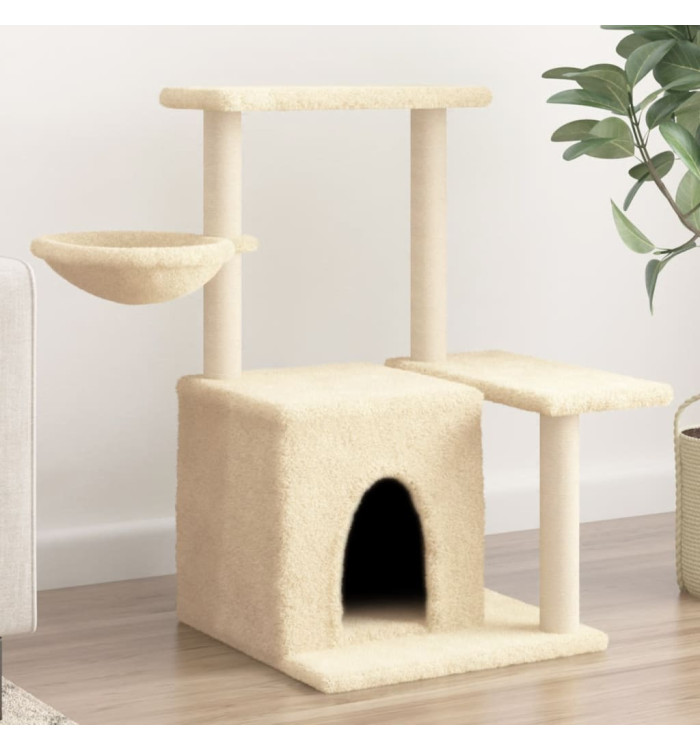 Arbre à chat avec griffoirs en sisal Crème 83 cm | Mobilier & Déco