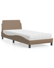 Lit avec matelas cappuccino 90x200 cm similicuir | Mobilier & Déco