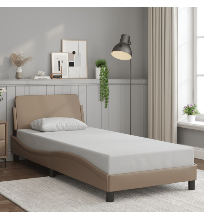 Cadre de lit sans matelas cappuccino 90x200 cm similicuir | Mobilier & Déco