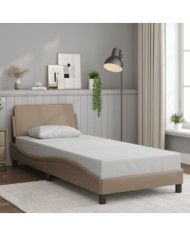 Cadre de lit sans matelas cappuccino 90x200 cm similicuir | Mobilier & Déco