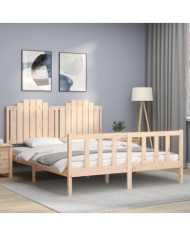 Cadre de lit sans matelas 160x200 cm bois massif de pin | Mobilier & Déco