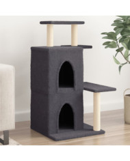 Arbre à chat avec griffoirs en sisal gris foncé 97 cm | Mobilier & Déco