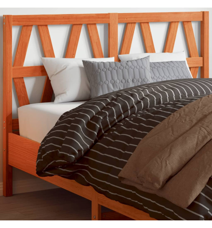 Tête de lit cire marron 135 cm bois massif de pin | Mobilier & Déco