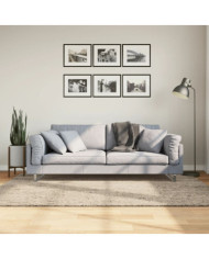 Tapis ISTAN à poils longs aspect brillant beige 140x200 cm | Mobilier & Déco