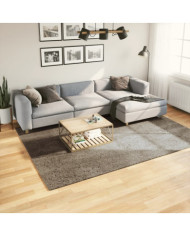 Tapis ISTAN à poils longs aspect brillant gris 200x280 cm | Mobilier & Déco