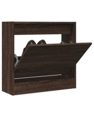 Armoire à chaussures chêne marron 60x21x57 cm bois d'ingénierie | Mobilier & Déco