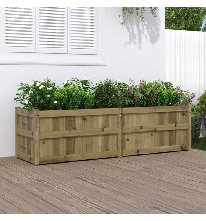Jardinière 180x50x50 cm bois de pin imprégné | Mobilier & Déco